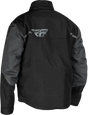 Black and gray Outpost Jacket showing rugged winter style Perfect for cold weather