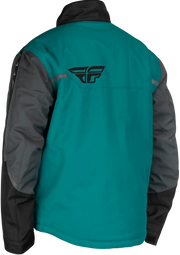 Teal and gray Outpost Jacket Black/Teal/Orange Lg for outdoor adventures