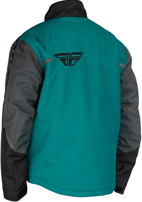 Teal and gray Outpost Jacket Black/Teal/Orange XL for outdoor adventures