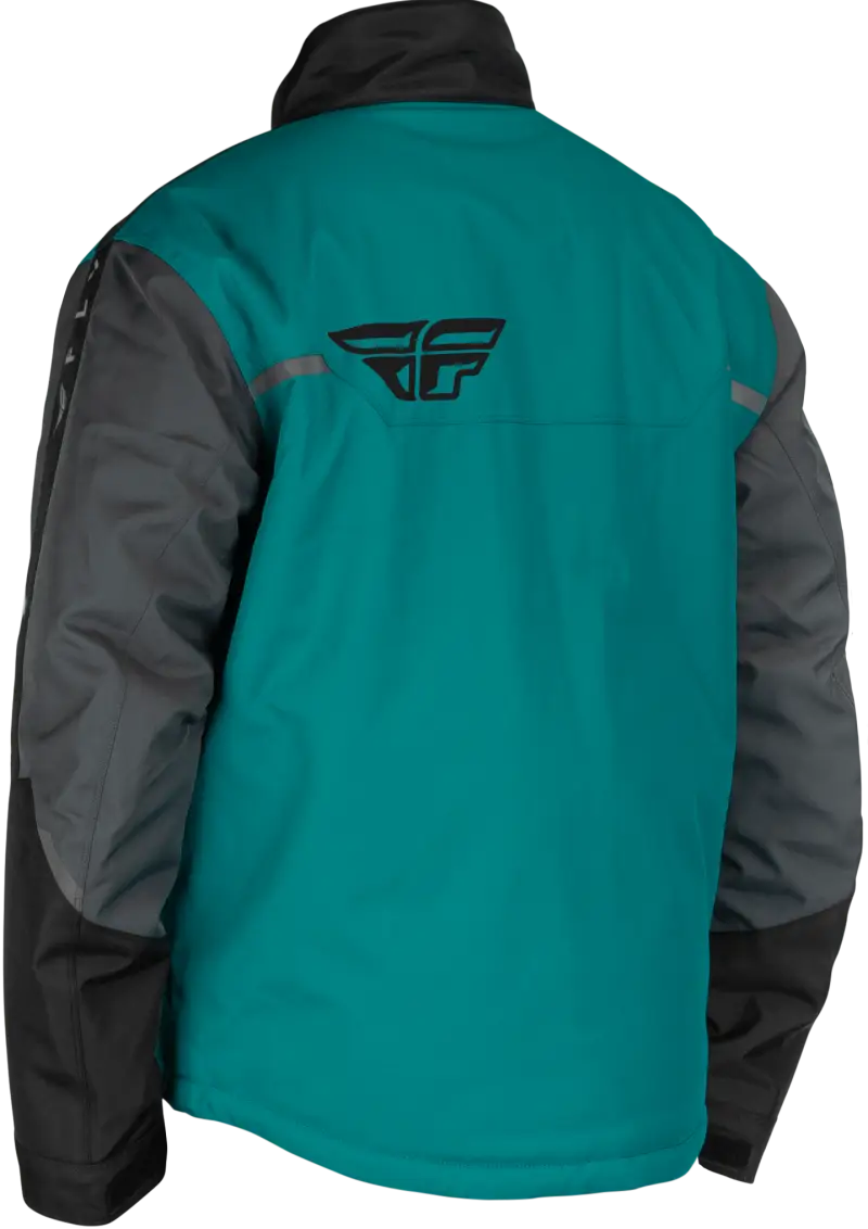 Teal and gray Outpost Jacket Black/Teal/Orange XL for outdoor adventures