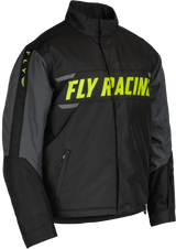 Black and gray Fly Racing Outpost Jacket Black Grey Hi Vis for versatile riding style
