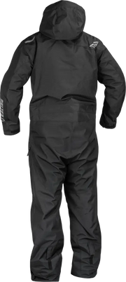 Black waterproof Venture Monosuit for outdoor activities and rain protection