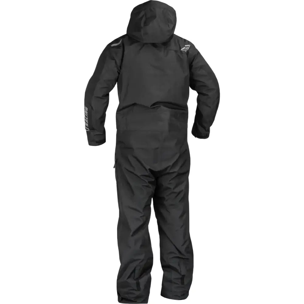 Black waterproof venture monosuit for outdoor adventures in Venture Monosuit Black style