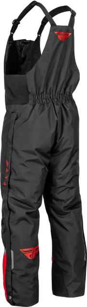 Outpost Bib Black Red featuring a sleek black snow bib with bold red accents