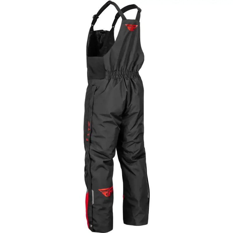 Outpost Bib Black Red featuring a sleek black snow bib with bold red accents