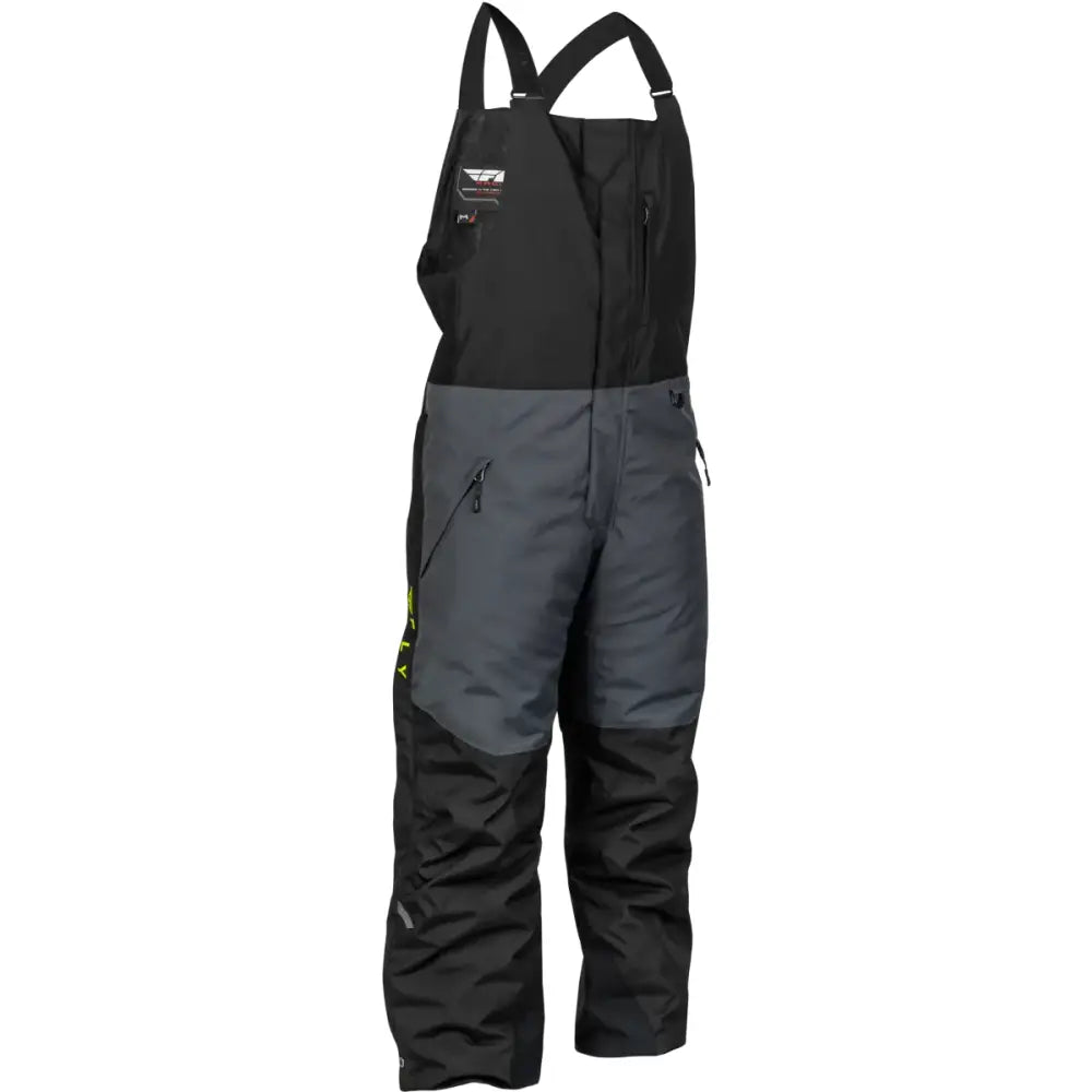 Black and gray insulated Outpost Bib perfect for work or outdoor adventures