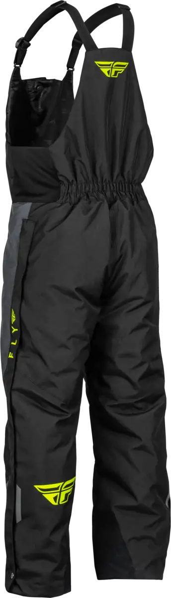 Black snow bib overalls from Outpost Bib Black Grey collection for cold weather fun