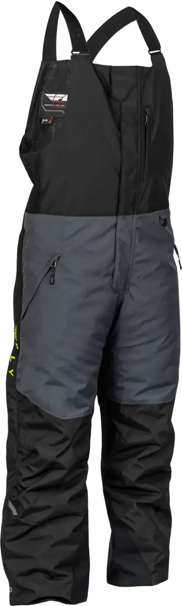Black and gray insulated Outpost Bib Black/Grey/Hi Vis Sm for work comfort