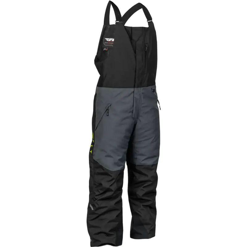 Black and gray insulated Outpost Bib Black/Grey/Hi Vis Sm for work comfort
