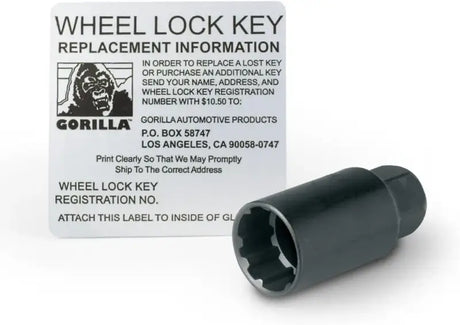 Wheel lock key and replacement info for 47020N Gorilla cone seat lock set
