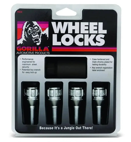 Gorilla wheel locks in packaging from the 47020N Gorilla cone seat lock set