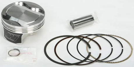 Piston kit with rings and pin for 4714M09000 piston, compatible with Ac/Kaw/Suz engines