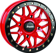 DragonFire Racing 523206 DragonFire Racing Typhon Wheel 15X7 4/137 5+2 +10 Machined Red - 523206