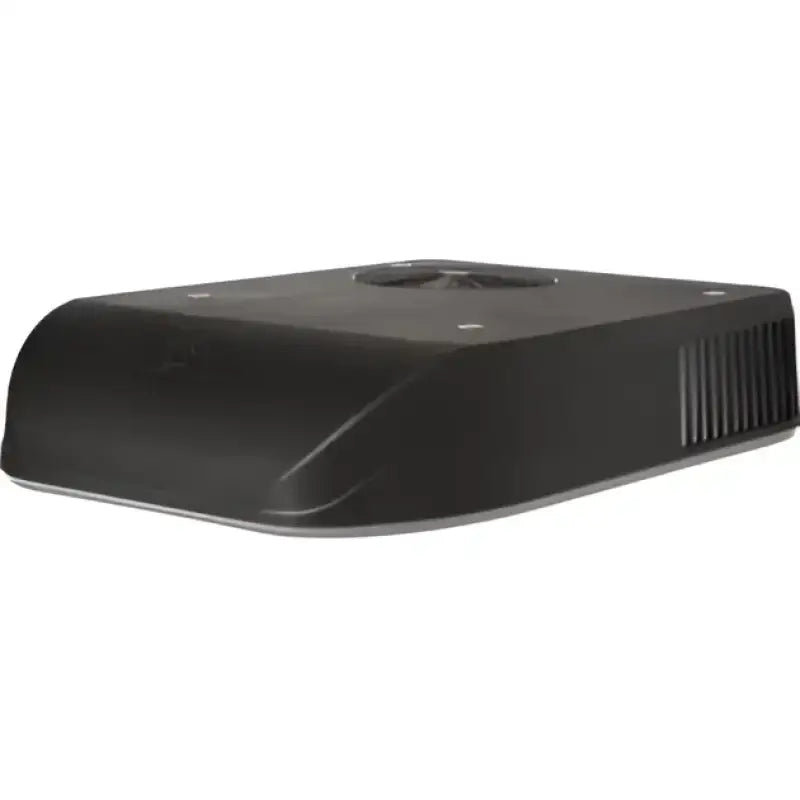 Black RV rooftop air conditioner featuring Coleman Air Mach 8 Plus Cub 9 200 Btu A/C