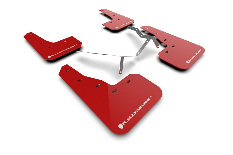 Rally Armor MF90-UR-RD/WH MF90-UR-RD/WH Rally Armor 2022 Honda Civic (Incl. Si/Sport/Touring) UR Red Mud Flap w/ White Logo