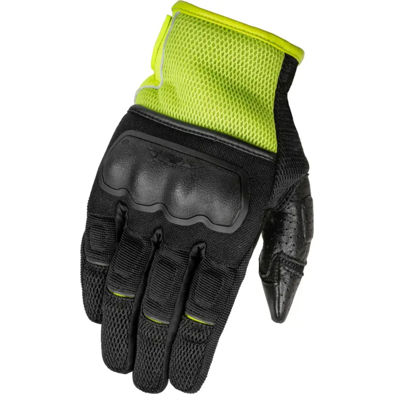 FLY RACING 476-4128L Coolpro Force Gloves Black/Hi Vis Lg