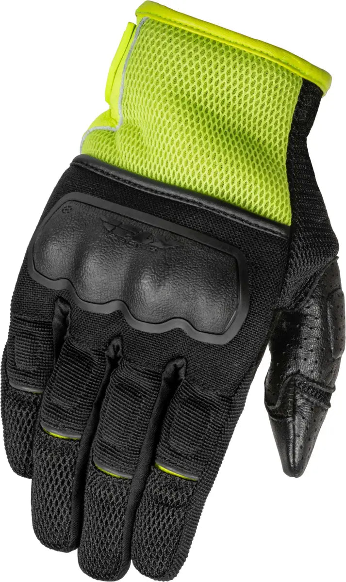 FLY RACING 476-4128S Coolpro Force Gloves Black/Hi Vis Sm
