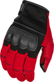 FLY RACING 476-4129L Coolpro Force Gloves Black/Red Lg
