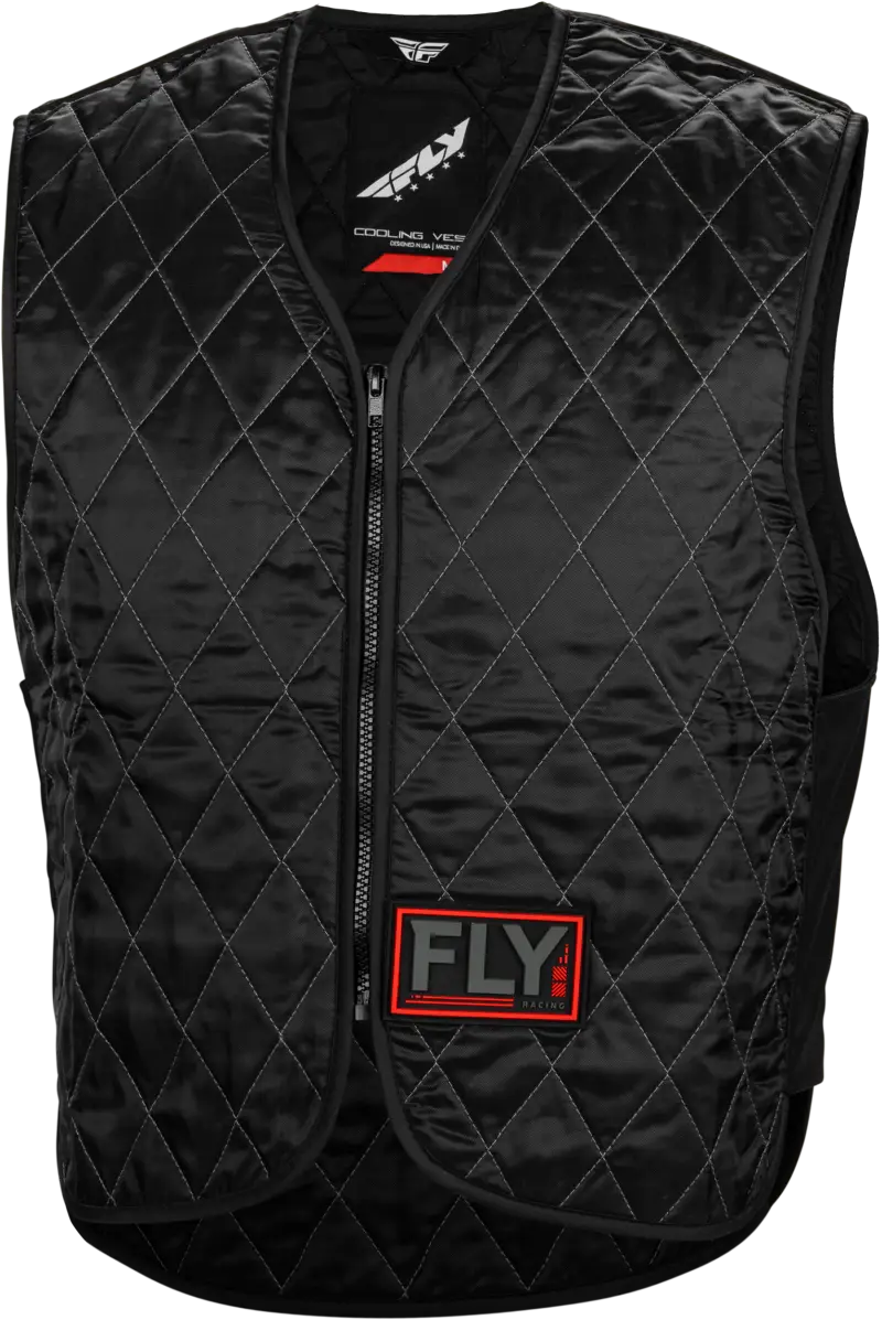 Black quilted cooling vest for fly racing 476-60263x 3x in style