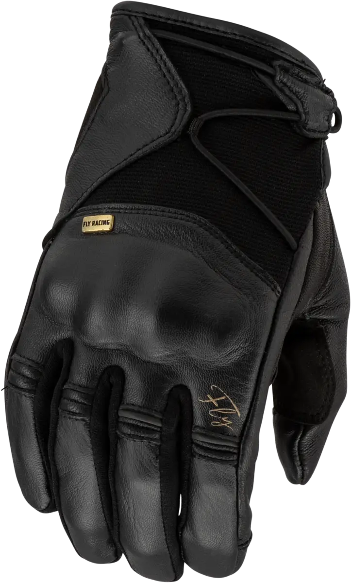 Black leather women’s Venus glove 476-61242X fly racing motorcycle glove