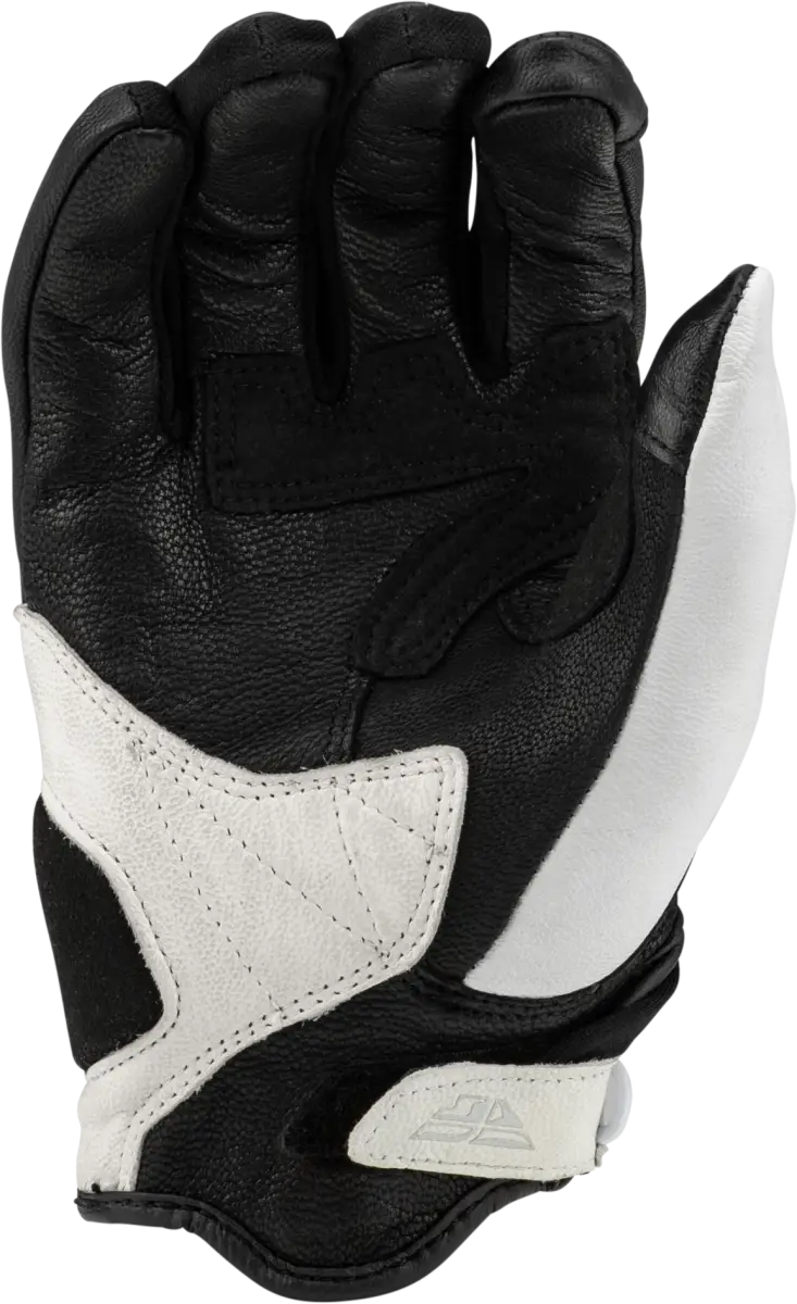 Women’s Venus Glove 476-6125L Black/White Fly Racing leather glove