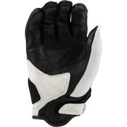 Black and white women’s Venus glove 476-6125s Fly Racing leather glove