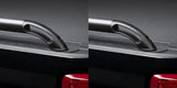 Black nylon boss locker side rails for truck bed, part of Putco Black Nylon series
