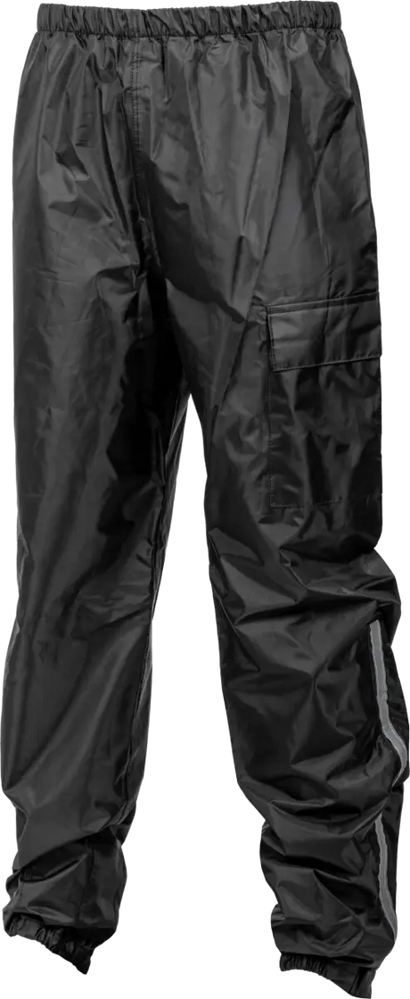 Black waterproof rain pants 479-80134X fly racing rain pant for waterproof protection