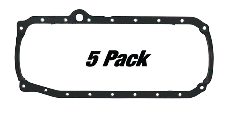 Moroso 93182 Moroso 1986+ Chevrolet Small Block Oil Pan Gasket - One Piece - Reinforced Steel (5 Pack)