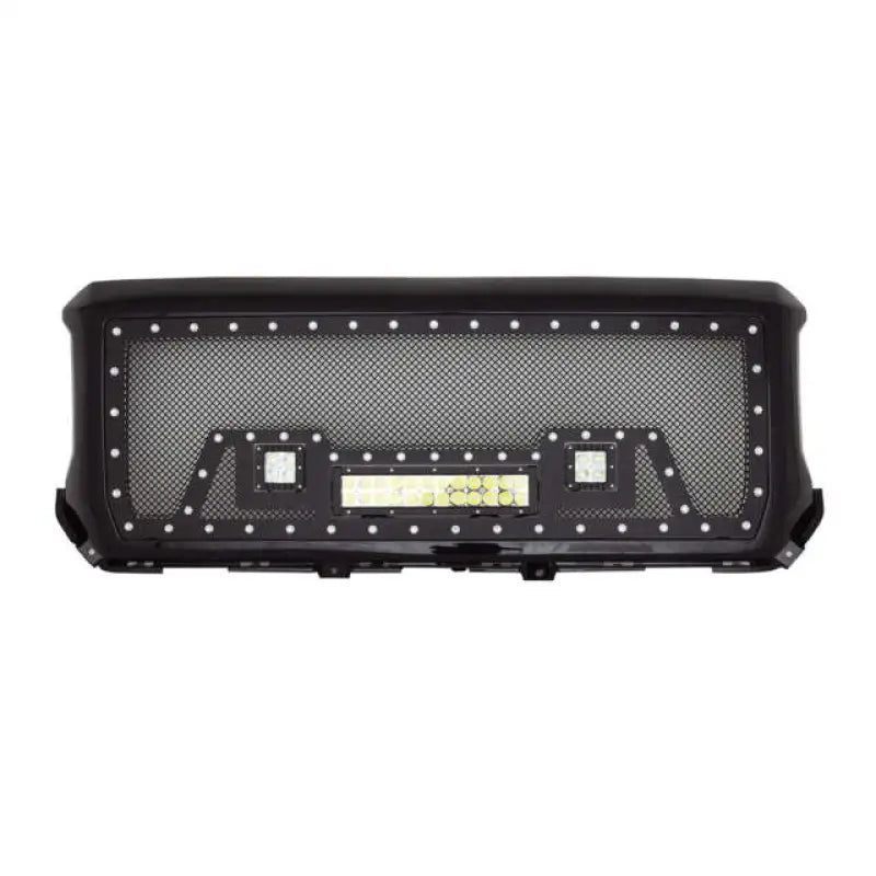 Paramount Black EvoMesh packaged grill with LED lights for a sleek look