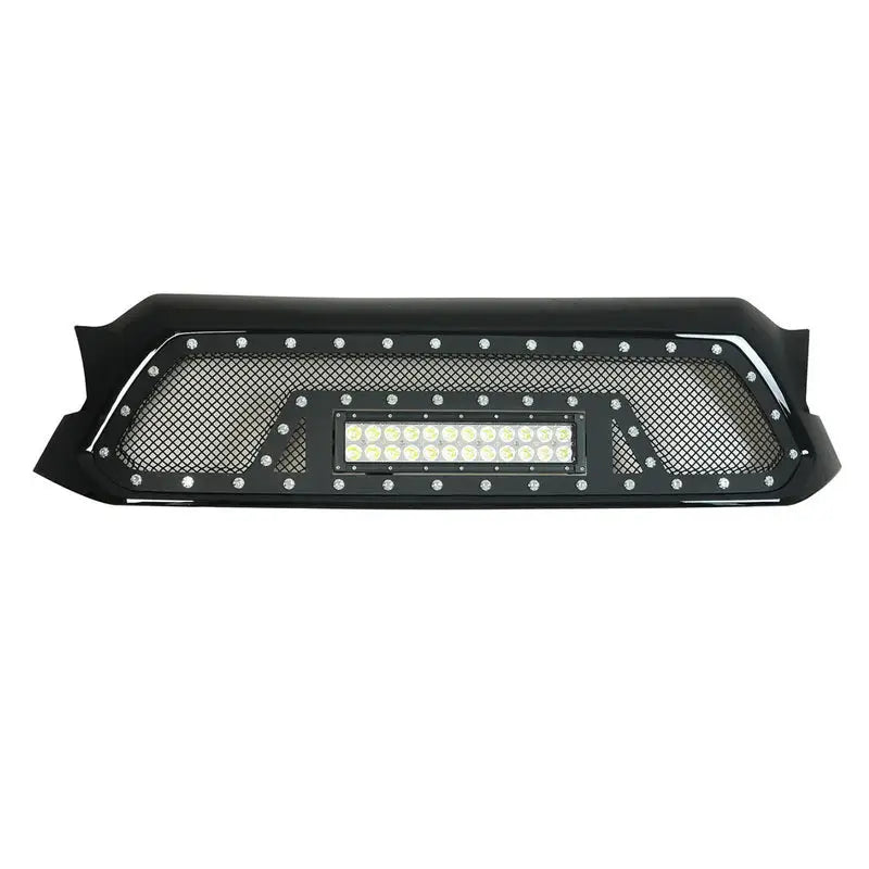 Black Evomesh packaged grill with LED light bar for Paramount Black Evomesh trucks