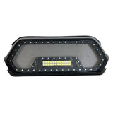 Paramount Black Evomesh grille with LED lights and mesh insert for a sleek look