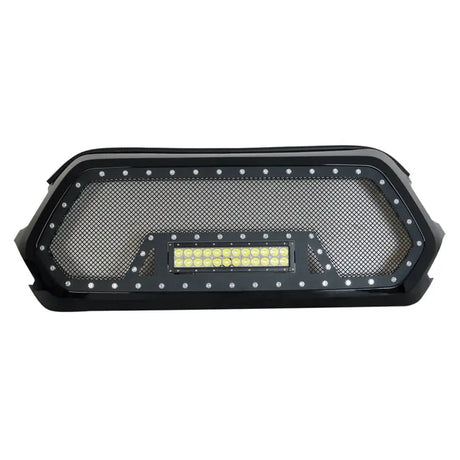 Paramount Black Evomesh grille with LED lights and mesh insert for a sleek look
