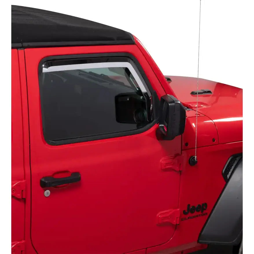 480220 Putco Element Chrome Window Visor Tape On - Rainguard