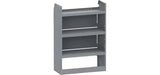 Gray metal shelving unit with shelf lip, perfect for RV parts & accessories or truck parts