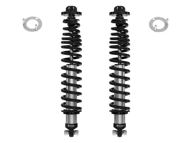 Black coilover shocks with silver accents for Bronco rear truck parts & accessories