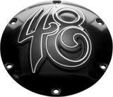 48S-230-SPT-BLK Billet Derby Cover Sporster 48 Black