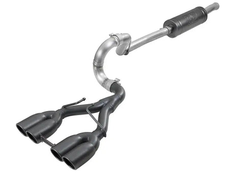 Black and silver 49-38071-B AFE Cat-Back Exhaust System for improved vehicle performance