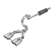 Stainless steel AFÉ 49-38071-P cat-back exhaust with quad tips for powerful sound