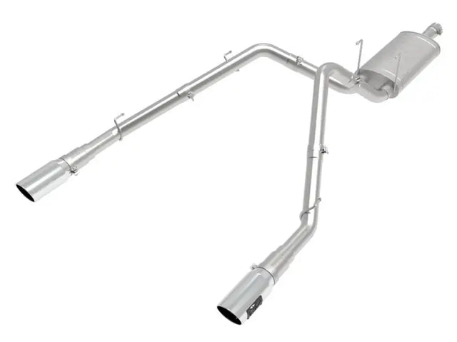 Dual exhaust system from 49-42074-P AFE Apollo GT Cat-Back Exhaust System for better performance
