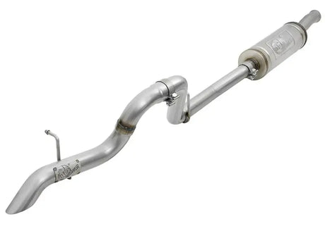 Silver exhaust pipe with muffler for AFE Mach Force-Xp 2-1/2 In 409 Stainless