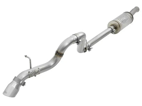 Shiny metal exhaust system from AFE Mach Force-Xp Cat-Back Exhaust Syst for performance