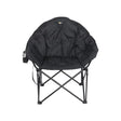 49570H Faulkner Big Dog Bucket Chair in Black featuring a sturdy frame, bucket seat design, and padded armrests, perfect for outdoor activities.