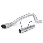 Silver exhaust system with muffler from 49797-B Banks Exhaust System Kit for better performance