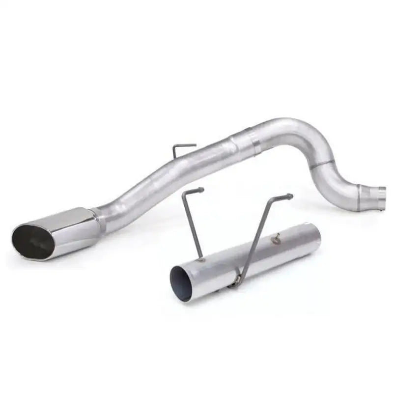 Silver exhaust system with muffler from 49797-B Banks Exhaust System Kit for better performance