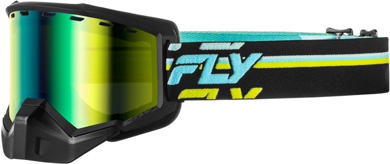 Focus Snow Goggle Blk/Hi Vis W/Green Mirror/Yellow Lens