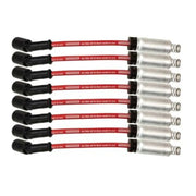 Moroso 73740 Moroso GM LS/LT 8.5mm Ultra 40 9.75in Long Wire Set w/Alum Heatshield - Red - 73740