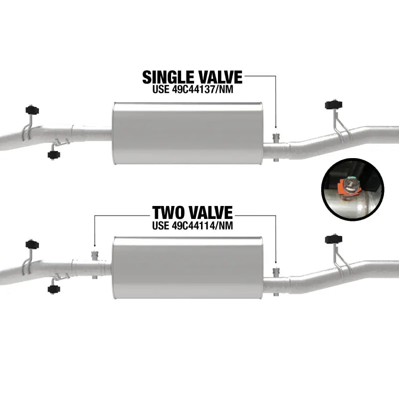 aFe 49C44137NM 49C44137NM aFe 20-21 GM Trucks (V8-6.2L) 409 Stainless Steel Muffler Delete Pipe