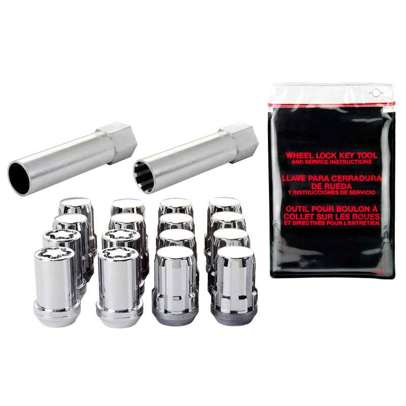 McGard 65457 McGard SplineDrive Tuner 4 Lug Install Kit w/Locks & Tool (Cone) M12X1.5 / 13/16 Hex - Chrome - 65457