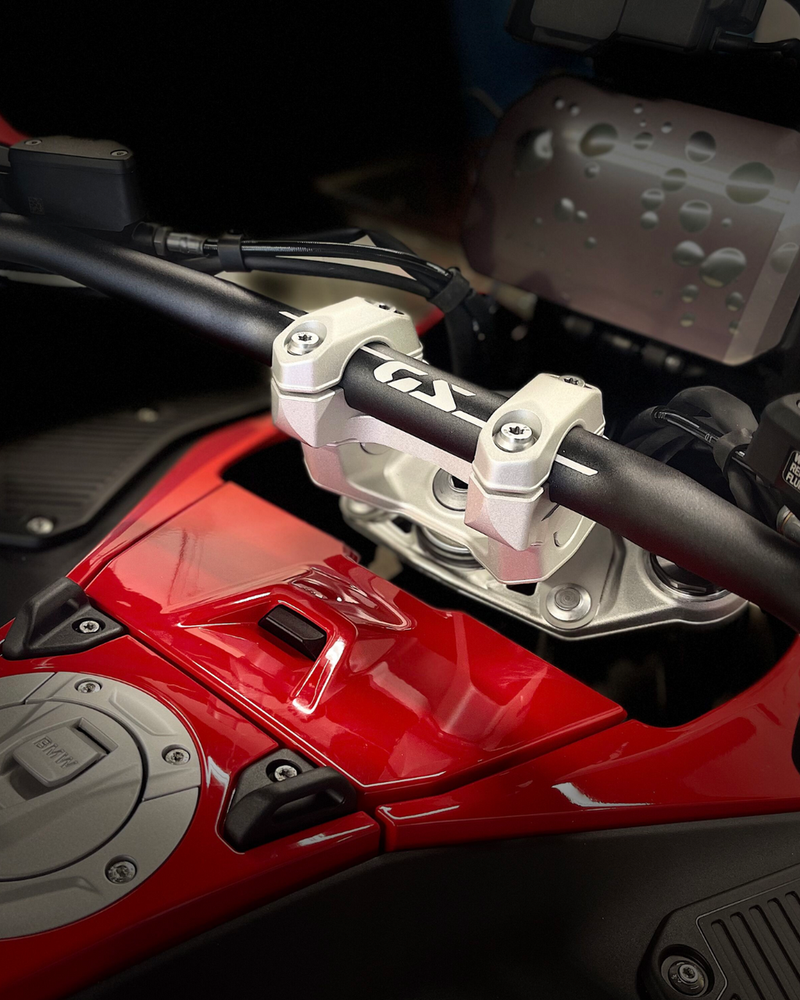 Helibars Risers HR05192 - Silver Handlebar Tour